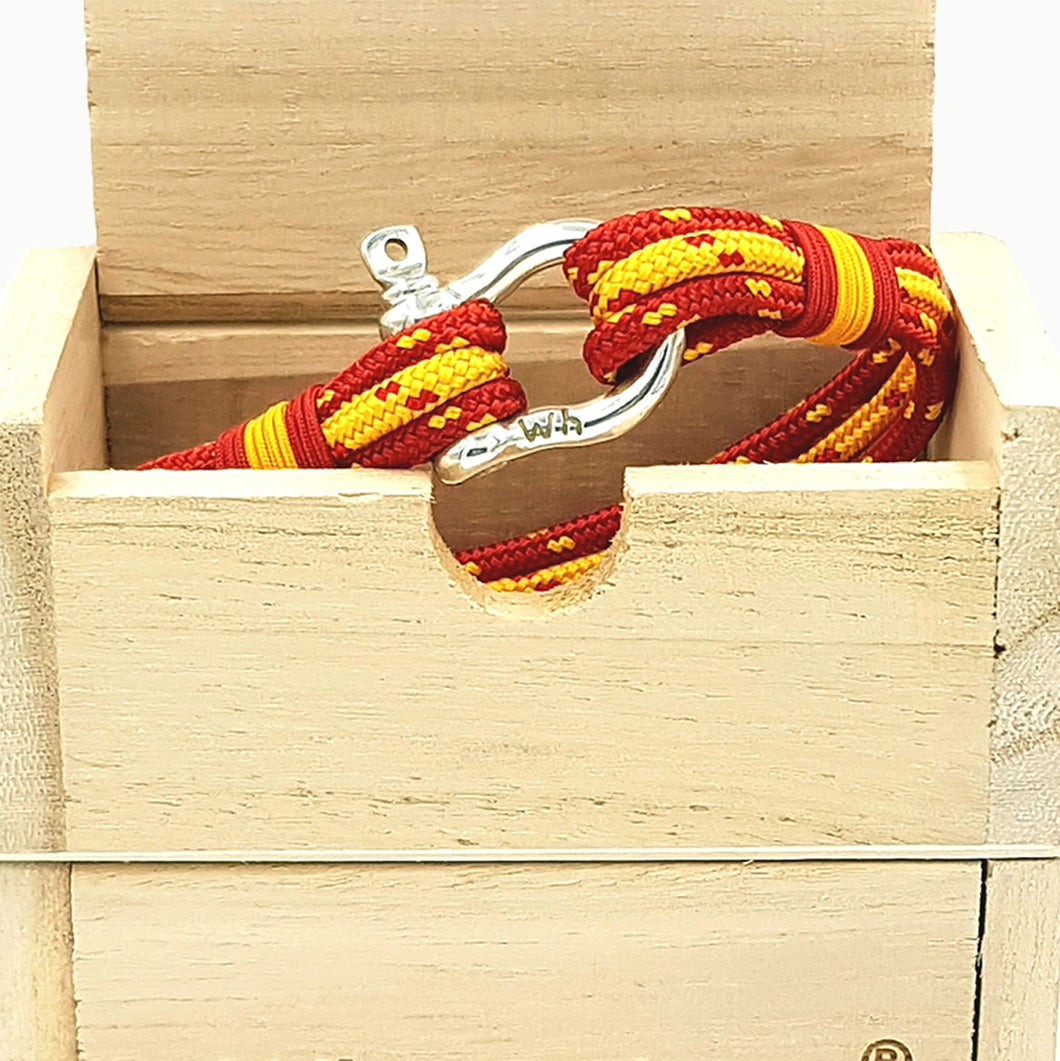 PULSERA NÁUTICA GRILLETE DE PLATA DE LEY 925